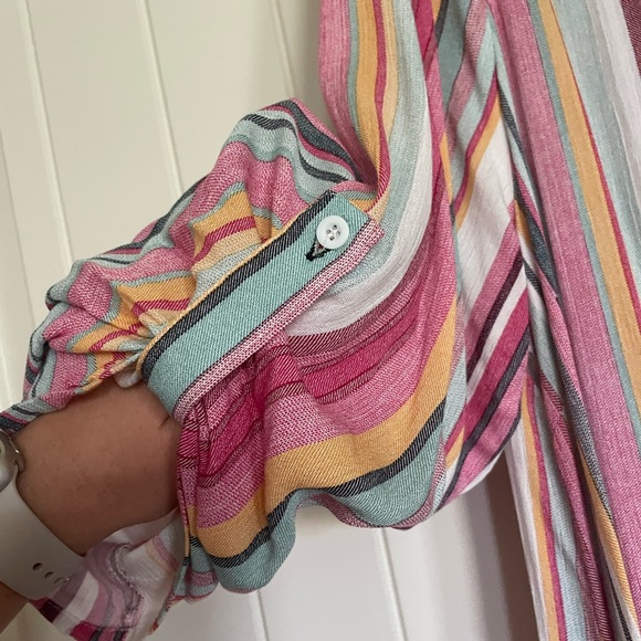 Multi Color Button Up 💜🩵🩷💛 - Picture 6 of 9